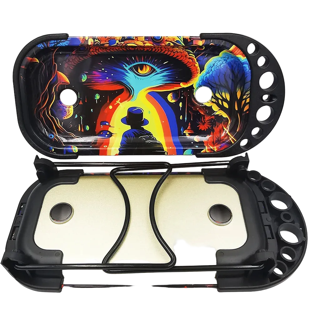 9 X 4 Inch Foldable Rolling Tray Set with Loader Filler Brush King Size Fold Rolling Tray Machine Stand Tools