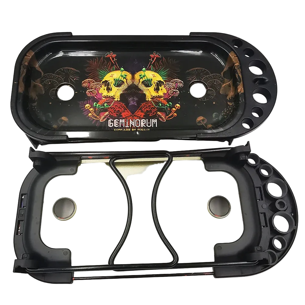 9 X 4 Inch Foldable Rolling Tray Set with Loader Filler Brush King Size Fold Rolling Tray Machine Stand Tools