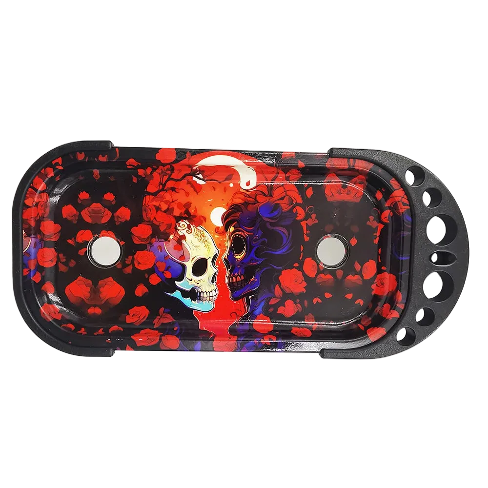 9 X 4 Inch Foldable Rolling Tray Set with Loader Filler Brush King Size Fold Rolling Tray Machine Stand Tools